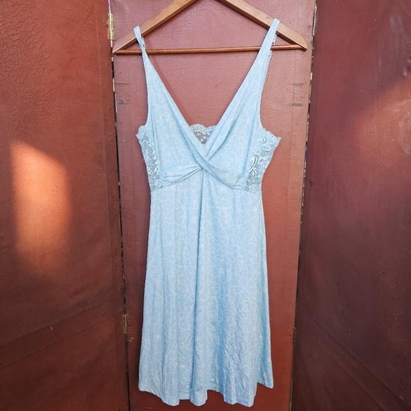 La Vie en Rose Blue Floral Slip Dress Size S - Picture 1 of 4